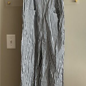 Striped Grey and White Jumpsuit